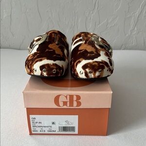 Gianni Bini Cowhide Patterned Slip-On Mules